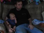 Aidan & Daddy watching TV